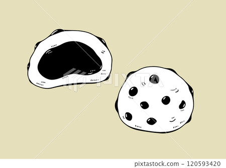 Simple illustration of bean daifuku 120593420