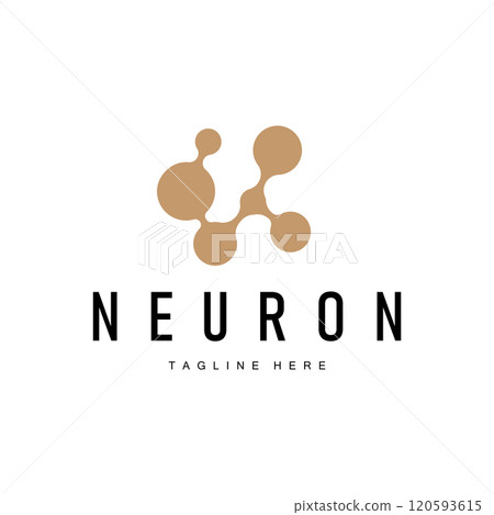 Neuron Logo Design Health Illustration DNA Molecule Nerve Cell Abstract Simple Illustration 120593615