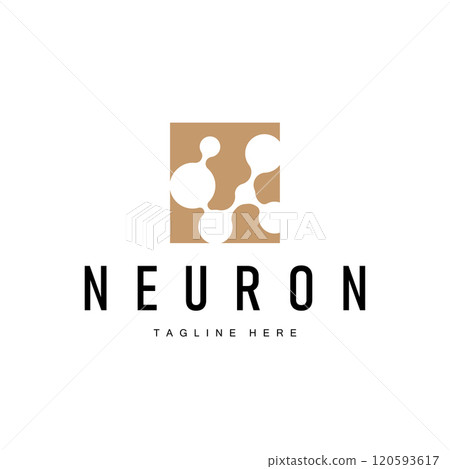 Neuron Logo Design Health Illustration DNA Molecule Nerve Cell Abstract Simple Illustration 120593617