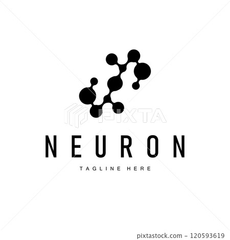Neuron Logo Design Health Illustration DNA Molecule Nerve Cell Abstract Simple Illustration 120593619