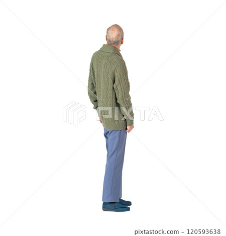 一位老人抬頭的後視圖 - 全身照片 PNG,透明背景,手工精確剪裁 一位老人抬頭的後視圖 - 全身照片 PNG,透明背景,手工精確剪裁 120593638
