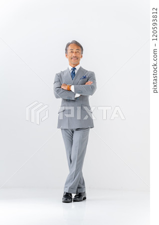 Businessman portrait full body 120593812