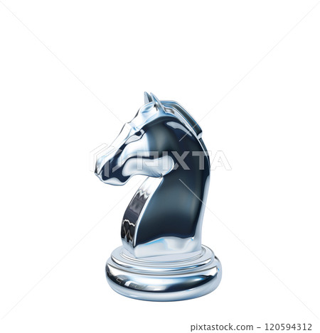 金屬銀棋子（騎士） 120594312