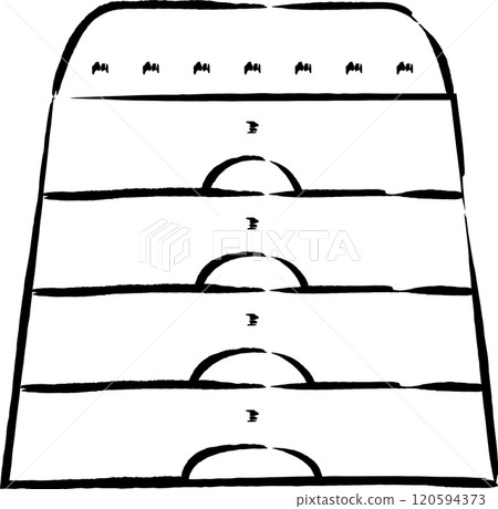 畫筆運動器材插畫跳馬箱 畫筆運動器材插畫跳馬箱 120594373
