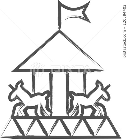 刷畫遊樂園單一圖示旋轉木馬 刷畫遊樂園單一圖示旋轉木馬 120594402