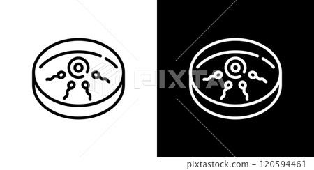 生育治療簡單的線條圖標 生育治療簡單的線條圖標 120594461