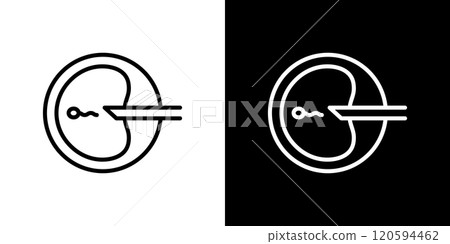 Infertility treatment simple line icon Infertility treatment simple line icon 120594462
