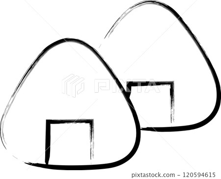 畫筆單一食物插畫飯糰 畫筆單一食物插畫飯糰 120594615