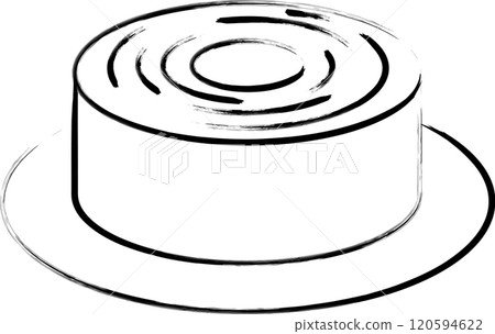 畫筆單一食物插畫Baumkuchen 畫筆單一食物插畫Baumkuchen 120594622