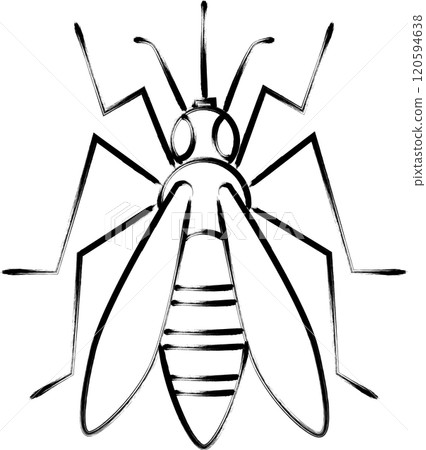 毛筆昆蟲單品圖示 蚊子 毛筆昆蟲單品圖示 蚊子 120594638