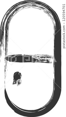 醫療相關的手繪單插圖膠囊 120594701