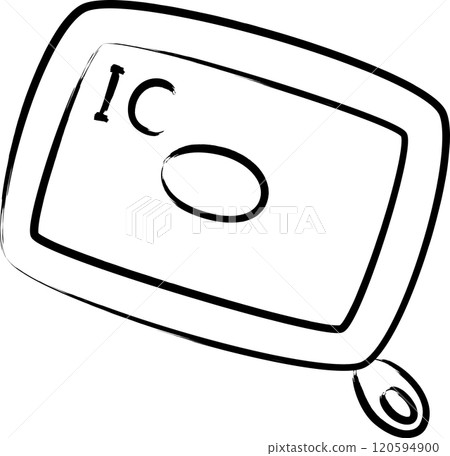 刷站相關插畫IC卡 刷站相關插畫IC卡 120594900