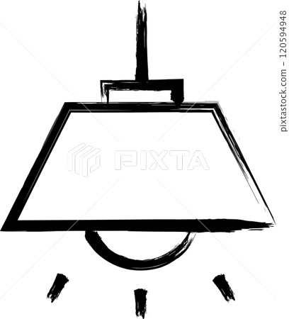 Brush-drawn home appliance illustration: Light bulb Brush-drawn home appliance illustration: Light bulb 120594948