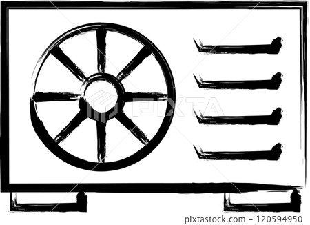 手繪家電插畫室外機 手繪家電插畫室外機 120594950