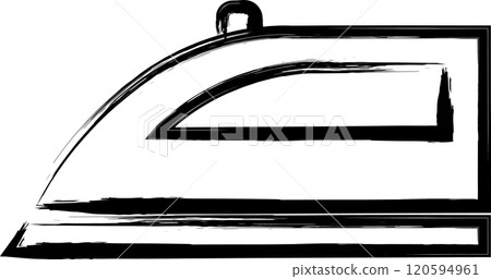 Brush-drawn home appliance illustration: Iron Brush-drawn home appliance illustration: Iron 120594961