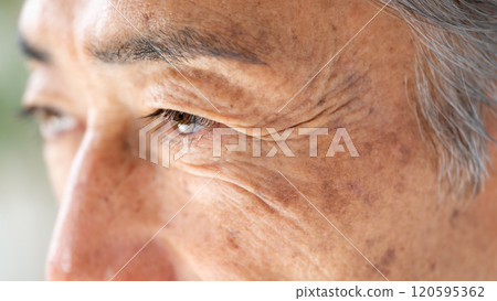 高級男性眼睛斜視 120595362