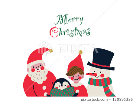 Cute Christmas Santa Claus and boy Cute Christmas Santa Claus and boy 120595386