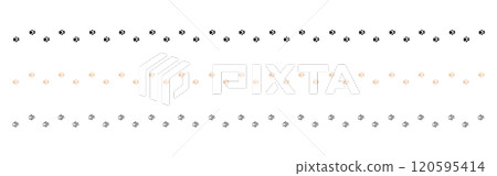 Dog footprints line_right direction 120595414