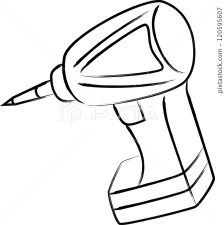 毛筆書寫工具插畫電鑽 毛筆書寫工具插畫電鑽 120595607