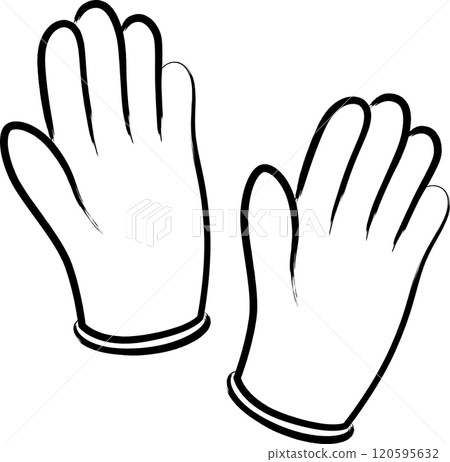 醫療相關書法插圖圖示橡膠手套 醫療相關書法插圖圖示橡膠手套 120595632