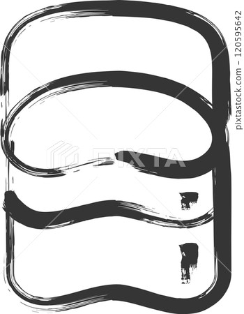 Camping related brush illustration: Mess box Camping related brush illustration: Mess box 120595642