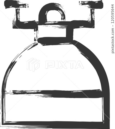 Camping related brush illustration: Gas stove 120595644