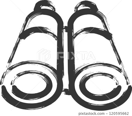 Camping related brush illustrations: Binoculars Camping related brush illustrations: Binoculars 120595662