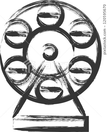 遊樂園相關的畫筆插畫摩天輪 遊樂園相關的畫筆插畫摩天輪 120595670