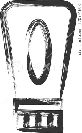 文具相關的毛筆單品插畫、膠棒 文具相關的毛筆單品插畫、膠棒 120595698