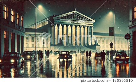 燈火通明的街道 燈火通明的街道 120595810