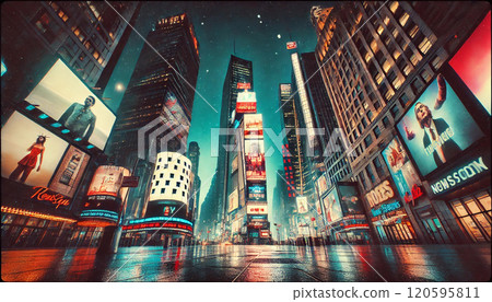 時代廣場燈火通明 時代廣場燈火通明 120595811