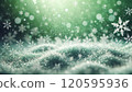 Green background material of snowflakes and powder snow 120595936