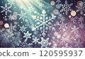 Blue background with snowflakes and glittering lights 120595937