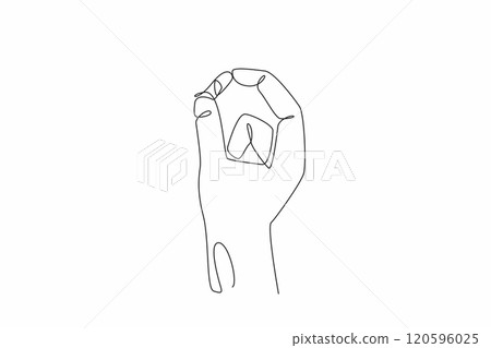 National Pharmacist Day. Single continuous line drawing of person holding a capsule with hand. Medical healthcare to treat illness concept. Graphic design art line vector illustration National Pharmacist Day. Single continuous line drawing of person holding a capsule with hand. Medical healthcare to treat illness concept. Graphic design art line vector illustration 120596025