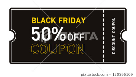 Black Friday coupon voucher illustration 120596109