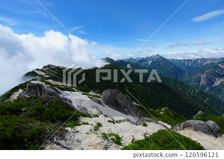 The majestic mountains of north and south Nagano Prefecture in summer The majestic mountains of north and south Nagano Prefecture in summer 120596121