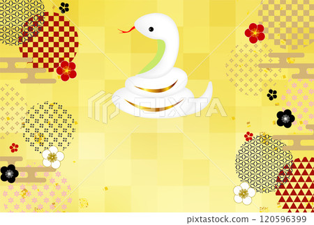 Snake New Year's card zodiac background Snake New Year's card zodiac background 120596399