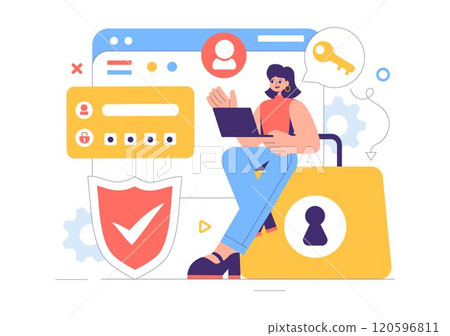 Cyber Security Vector Illustration of Data Protection, Safety Measures, and Secure Systems for Networks, Internet, and Backup Servers in a Background Cyber Security Vector Illustration of Data Protection, Safety Measures, and Secure Systems for Networks, Internet, and Backup Servers in a Background 120596811