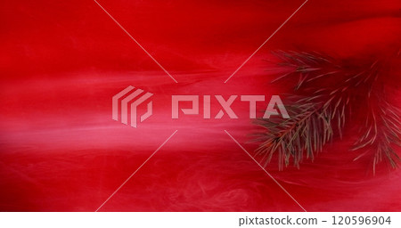 Conifer smoke. Mist texture. Green tree plant in red pink color ink water blend dye haze cloud floating wave spreading abstract background. Conifer smoke. Mist texture. Green tree plant in red pink color ink water blend dye haze cloud floating wave spreading abstract background. 120596904