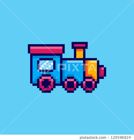 Pixel art Toy Train game asset design Pixel art Toy Train game asset design 120596924