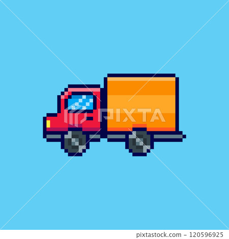 Pixel art Delivery Truck game asset design Pixel art Delivery Truck game asset design 120596925