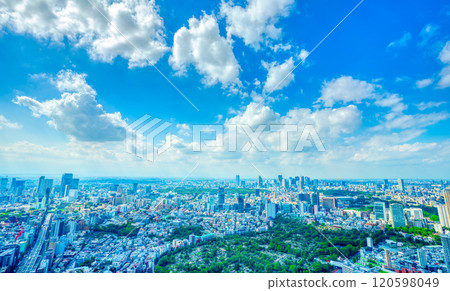 東京風景,藍天白雲流動 東京風景,藍天白雲流動 120598049