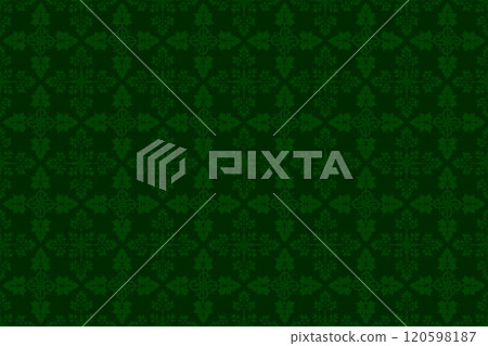 Green damask pattern 120598187