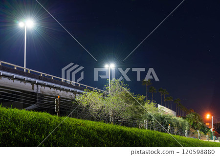Night view near National Route 220 (Miyazaki Minami Bypass) 120598880