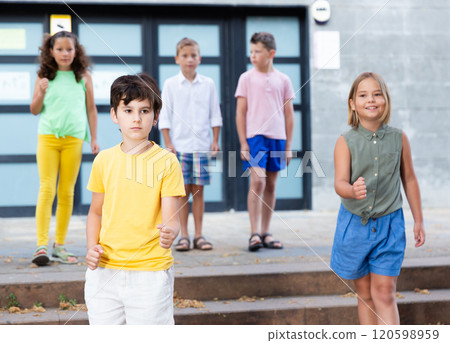 Children go outside from school after school ends Children go outside from school after school ends 120598959