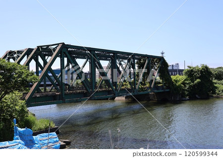 The remains of the abandoned 10th Rumoi Bridge near the old Rumoi Station 120599344