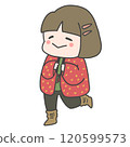 一個穿著棉質漢服的女孩的插圖 120599573