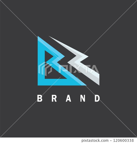 BR letter thunderbolt logo icon vector concept design BR letter thunderbolt logo icon vector concept design 120600338