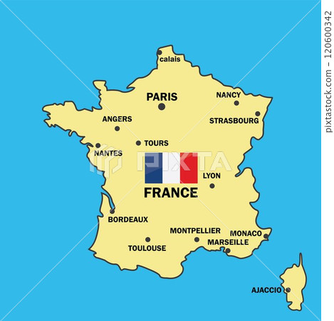 map of france with flag vector element design template map of france with flag vector element design template 120600342