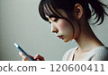 [人物] 操作智慧型手機的女性簡介 120600411